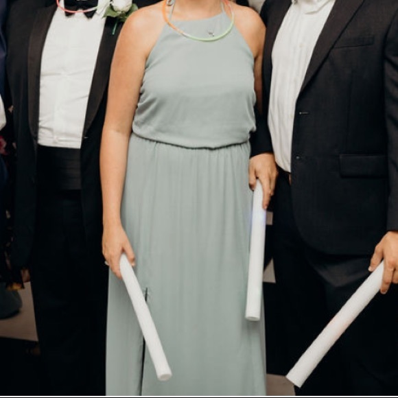 Silver Sage Heather Halter Dress - Picture 4 of 5